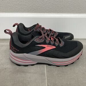 Brooks Cascadia 16 GTX Womens 8 Black Trail Hiking Gore Tex Sneaker Shoes
